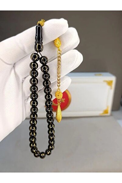 HALİL KOÇAK Brass Engraved Georgian Oltu Stone Prayer Beads