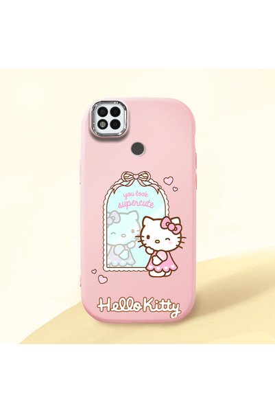 Hontinga Poco C31 Compatible Case Camera Protector Pink Silicone Couple Phone...