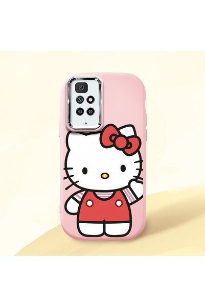Hontinga Redmi 10 Compatible Case Camera Protector Pink Silicone Couple Phone...