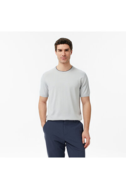 Nautica Erkek Gri Regular Fit Kısa Kollu Triko