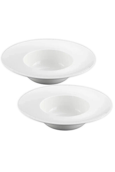 WILMAX ENGLAND Set 2 farfurii adânci WILMAX England, porțelan alb, 25,5cm, 600ml