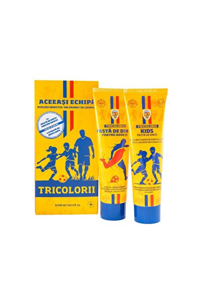 Tricolorii daily oral care set, 1 x 100 ml toothpaste for adults + 1 x 100 ml...