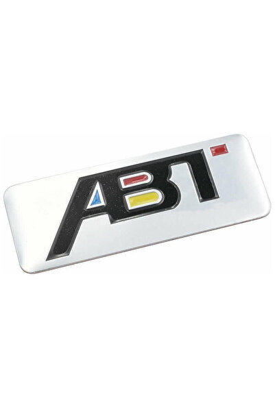 OEM Αυτοκόλλητο μεταλλικό ABT 8cm x 3cm Ασημί - ΟΕΜ