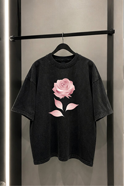 HOFFNUNG Unisex Oversize Vintage Washed Street Style Μόδα του δρόμου Βαμβακερ...