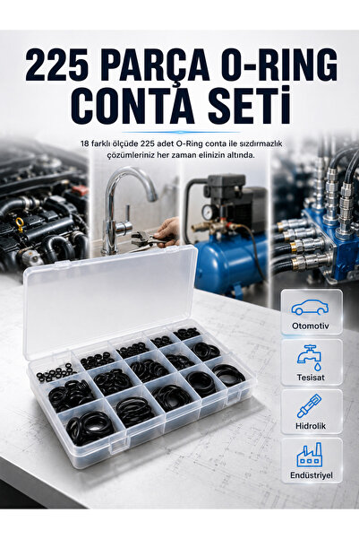 Lisinya 18 Size O-Ring Seal Set Rubber Seal Kit for Automotive, Plumbing, and...