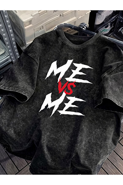 HOFFNUNG Unisex Oversize Vintage Washed Street Style Μόδα του δρόμου Βαμβακερ...