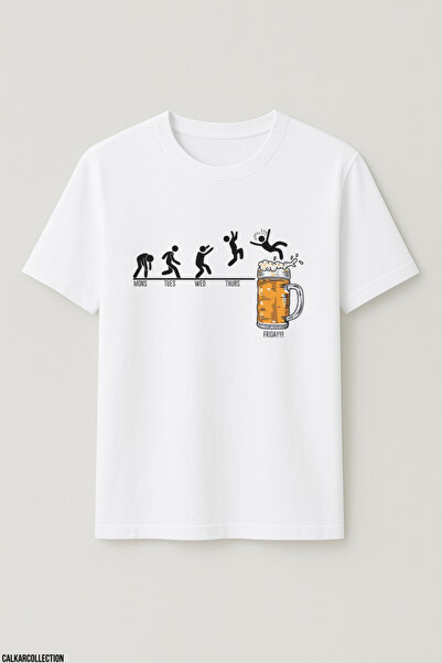 CALKARCOLLECTION Unisex Oversize I Love Beer Tshirt