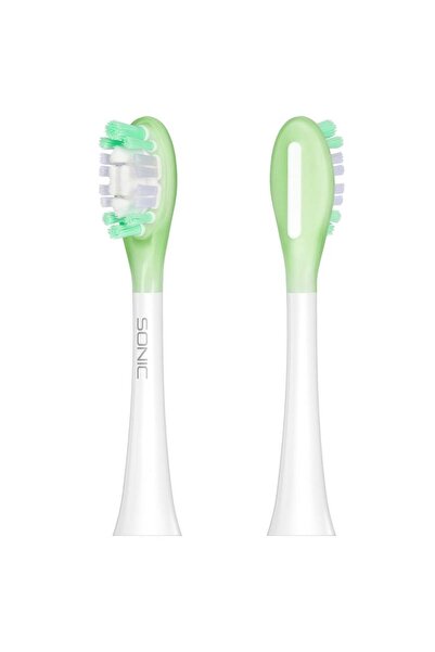 Teesa TSA8086 Sonic Elite Soft Toothbrush Heads, 2 pcs (White/Green)