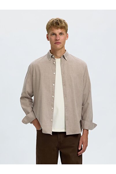 SELECTED Bavlnená košeľa s dlhým rukávom