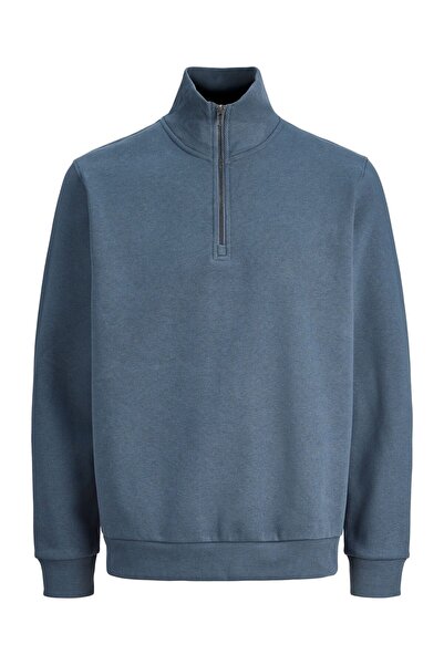 Jack & Jones Mikina s polovičním zipem, jednobarevná