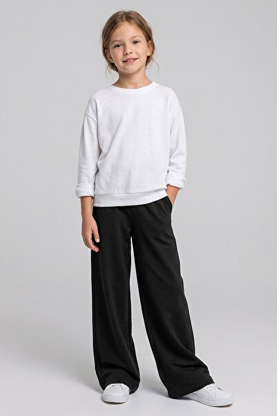 Dmb Girls' Viscose Fabric Pocketed School - Casual Trousers Comfortable Cut L...