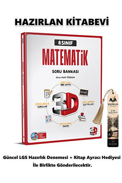 3D Yayınları 8. Sınıf LGS Matematik Soru Bankası 2026 | 2027