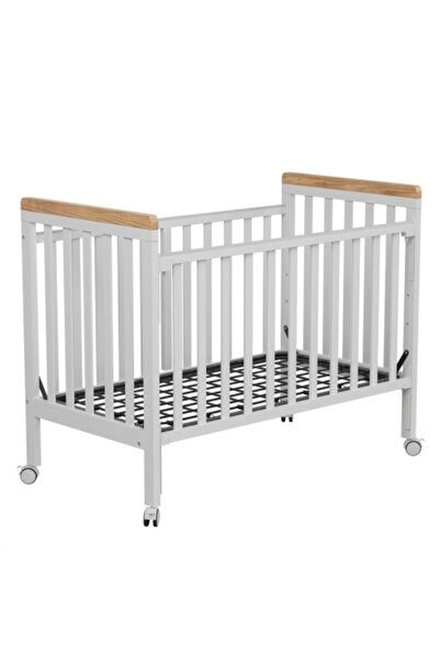 Craft Pătuț din lemn cu lateral glisant, 120 x 60 cm, Craft, WBB 2024-2, Alb și