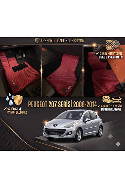 8D OTO PASPASI PEUGEOT PEJO 207 SERİSİ 2006 - 2014 PREMİUM ARACA ÖZEL EVA PAS...