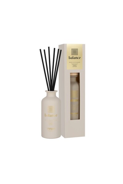 BISPOL Set 2 x Odorizant Difuzor din Sticla Mata Balance, Betisoare Negre, Iv...