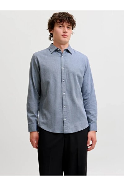 Jack & Jones Men's Shirt, Cotton, Regular Fit, JJEFIELD, Dark Grey