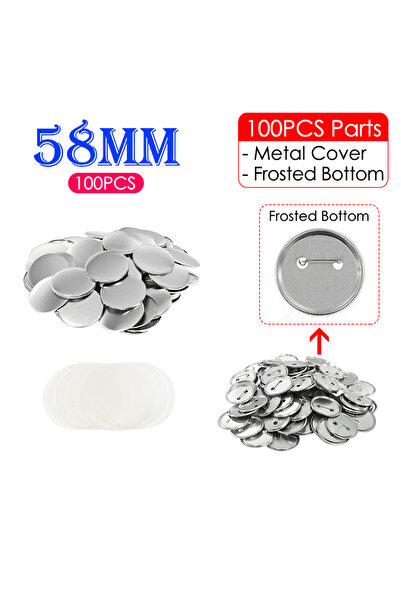 Choice13 100pcs Frosted 58mm 25-75mm Badge Button Mold Interchangeable Die fo...