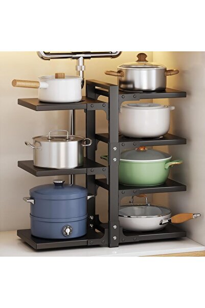 GENERAL Pot Rack Organizers： 7-Tier Adjustable Heavy Duty Pan Organizer Rack ...