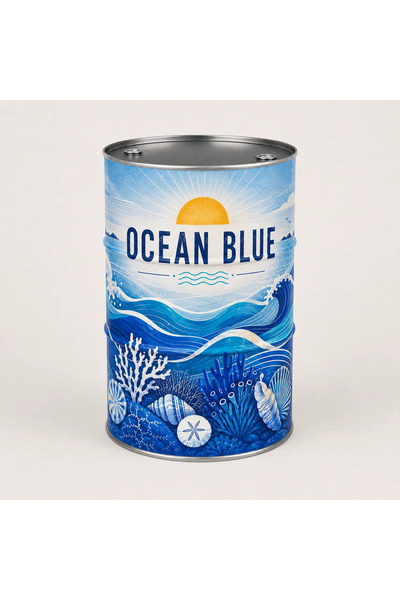 Generic Brand Masă tip butoi personalizată CISKO Ocean Blue – Sea & Surf