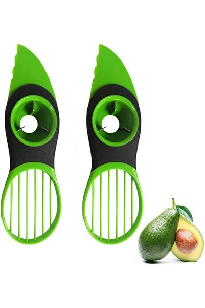 GNAFOTU أداة تقطيع الأفوكادو والفواكه 3 في 1، طقم من قطعتين، مقشرة للمطبخ للأ...