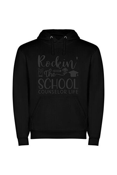 iLovePrints Counseling Jams: Old School Φούτερ με κουκούλα σε χρώμα Μαύρο