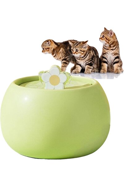 KASTWAVE Ceramic Cat Water Dispenser, 50oz/1.5L Ultra Quiet Automatic Pet Dri...