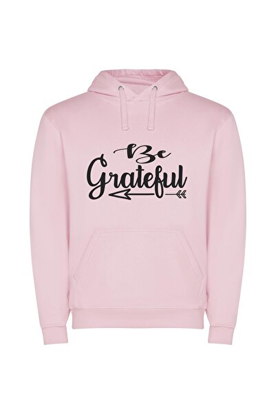iLovePrints Grateful & Beautiful Resolutions Φούτερ με κουκούλα σε χρώμα Ροζ
