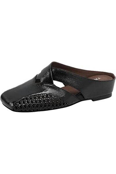 Generic [Generic]【British Style】Women's Mules Square Toe Closed Toe Sandals O...