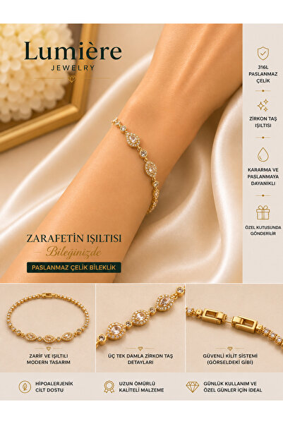 LUMİERE JEWELRY PREMİUM ROMANCE TENNİS SU YOLU BİLEKLİK