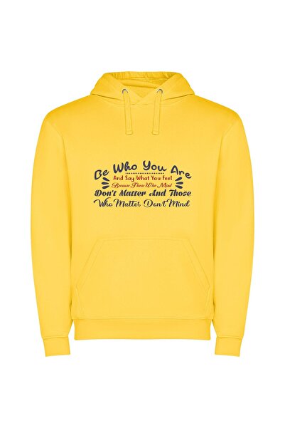 iLovePrints Seuss-inspired Authenticity Φούτερ με κουκούλα σε χρώμα Κίτρινο