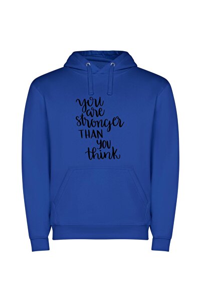 iLovePrints Unleash Inner Strength Φούτερ με κουκούλα σε χρώμα Μπλε