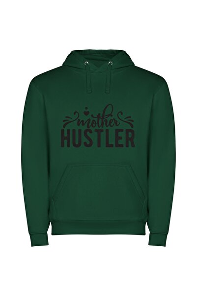 iLovePrints Hudson's Monochrome Mother Hustler Φούτερ με κουκούλα σε χρώμα Πρ...