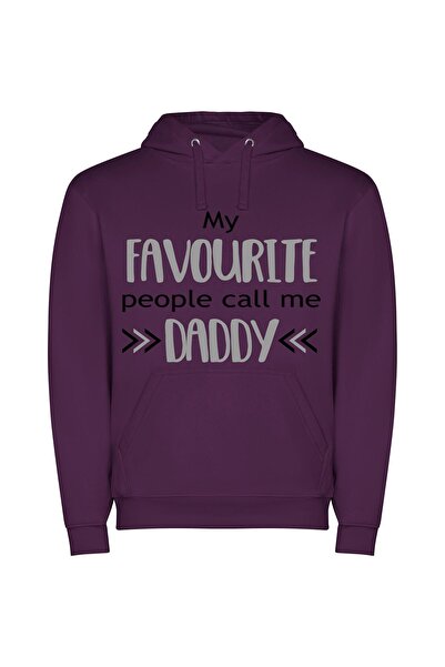 iLovePrints Daddy's Classy Favorite People Φούτερ με κουκούλα σε χρώμα Μωβ