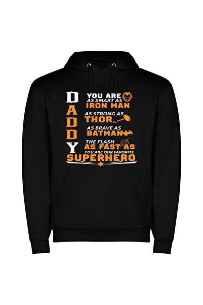 iLovePrints Superhero Fusion Speed Φούτερ με κουκούλα σε χρώμα Μαύρο