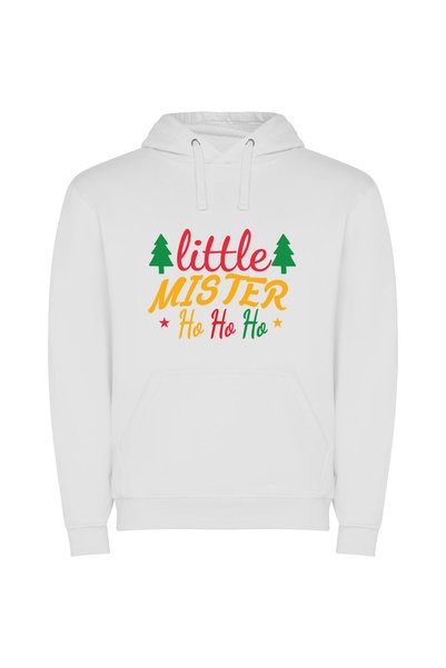 iLovePrints Tiny Wonder on White Φούτερ με κουκούλα σε χρώμα Λευκό