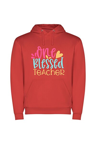 iLovePrints Blessed Teacher, Delightful Subject Φούτερ με κουκούλα σε χρώμα Κ...