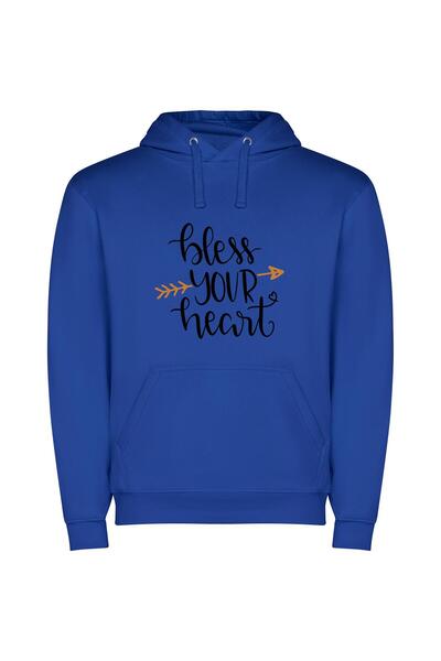 iLovePrints Blessed Sweetheart's Cutest Plea Φούτερ με κουκούλα σε χρώμα Μπλε