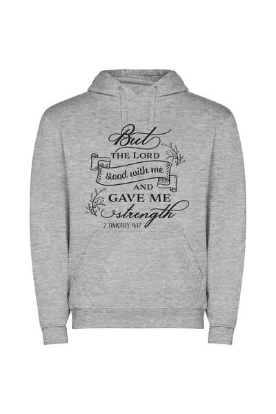 iLovePrints Lords Strength: Weary Inspired Φούτερ με κουκούλα σε χρώμα Γκρι