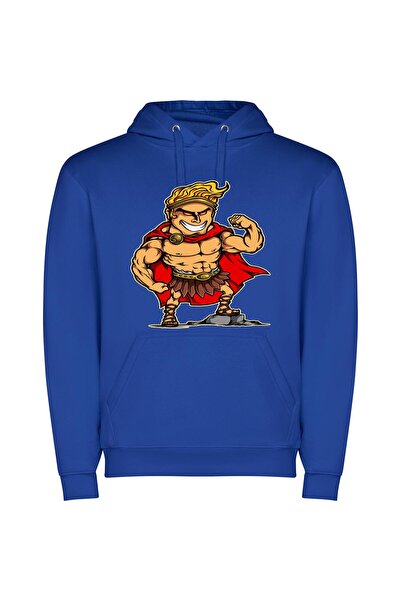iLovePrints Triumphant Legion of Heroes Φούτερ με κουκούλα σε χρώμα Μπλε