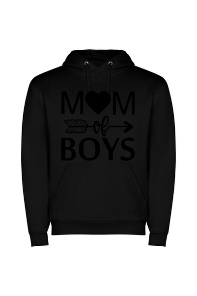 iLovePrints Pictorial Love: Boys & Arrows Φούτερ με κουκούλα σε χρώμα Μαύρο
