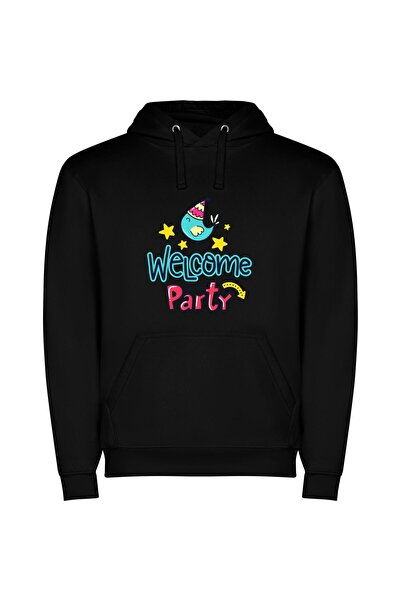 iLovePrints Party under Big Top Φούτερ με κουκούλα σε χρώμα Μαύρο