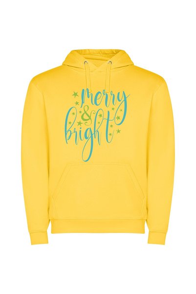 iLovePrints Starry Merry Delight Φούτερ με κουκούλα σε χρώμα Κίτρινο