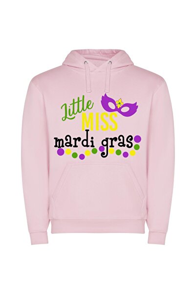 iLovePrints Mardi Gras Delight Φούτερ με κουκούλα σε χρώμα Ροζ