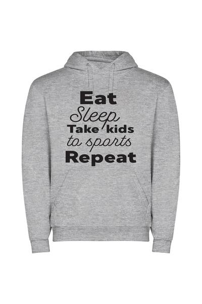 iLovePrints Sleek Sports Night Out Φούτερ με κουκούλα σε χρώμα Γκρι