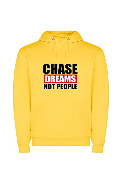 iLovePrints Chasing Dream Freedom Φούτερ με κουκούλα σε χρώμα Κίτρινο
