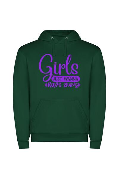 iLovePrints Charming Firearms Collection Φούτερ με κουκούλα σε χρώμα Πράσινο