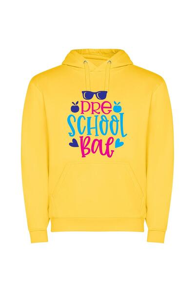 iLovePrints Sunglasses on School Bag Φούτερ με κουκούλα σε χρώμα Κίτρινο