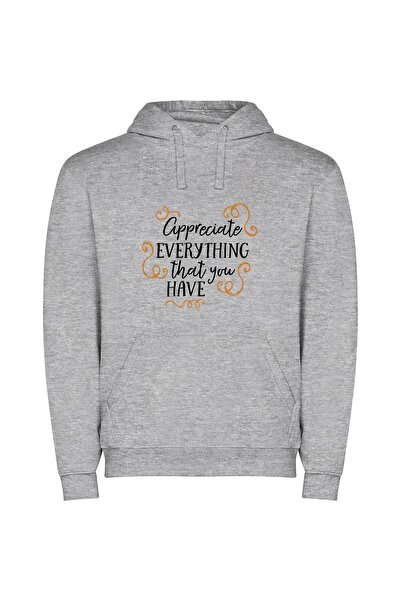 iLovePrints Grateful Elegance: Cherish, Enchant, Enlighten Φούτερ με κουκούλα...