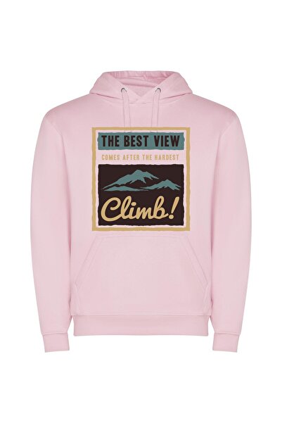 iLovePrints Summit Serenity Φούτερ με κουκούλα σε χρώμα Ροζ