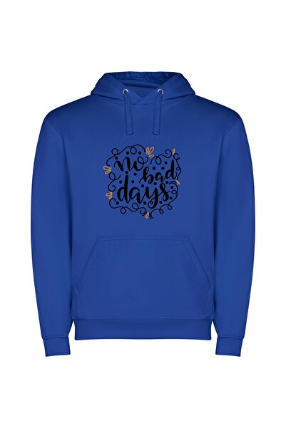 iLovePrints Elevated Monochrome Lettering: No Bad Days Φούτερ με κουκούλα σε ...